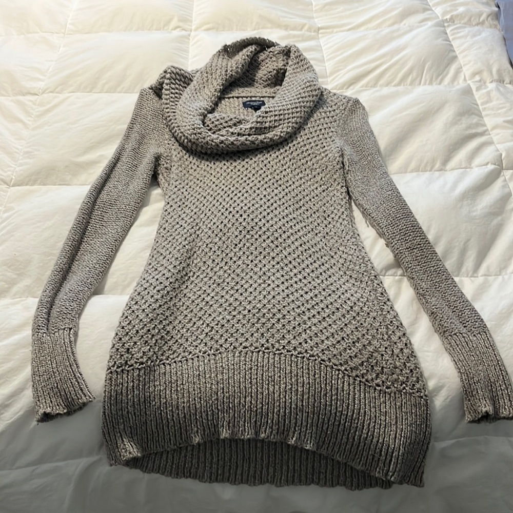 American eagle cowl neck sweater dress